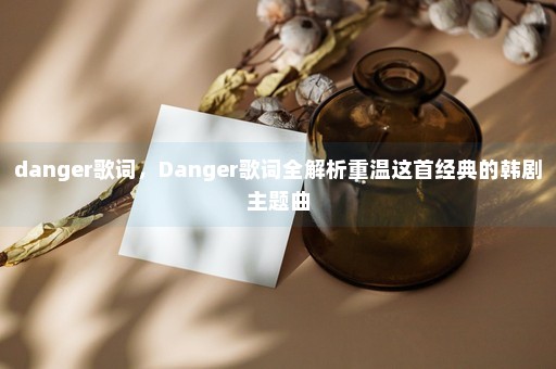 danger歌词，Danger歌词全解析重温这首经典的韩剧主题曲