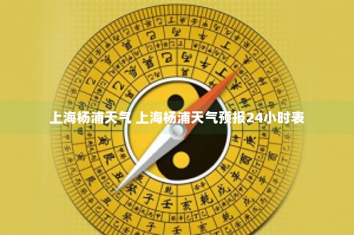 上海杨浦天气 上海杨浦天气预报24小时表