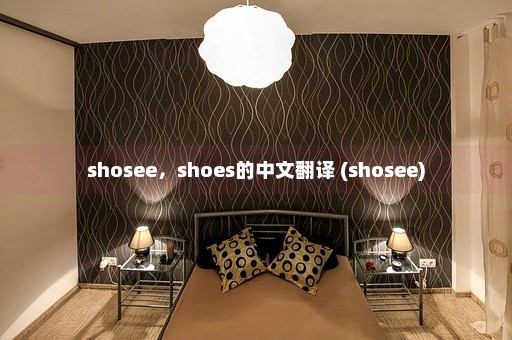 shosee，shoes的中文翻译 (shosee)